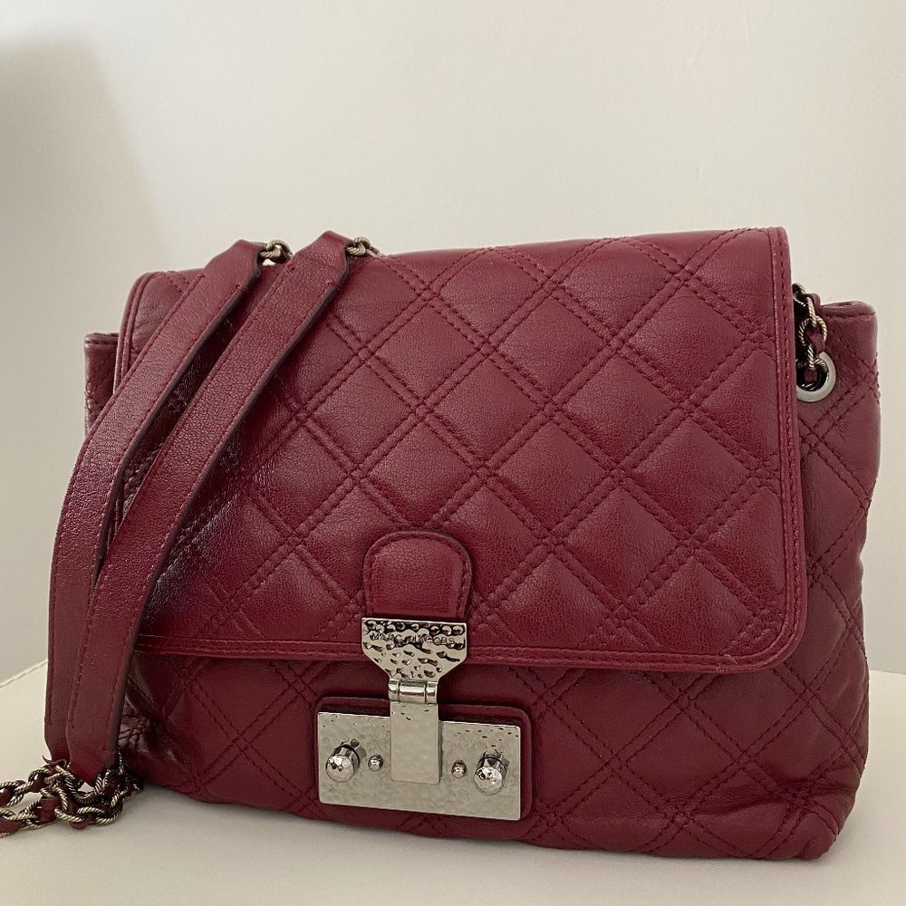 Marc Jacobs Quilted Shoulder Bag - Burgundy